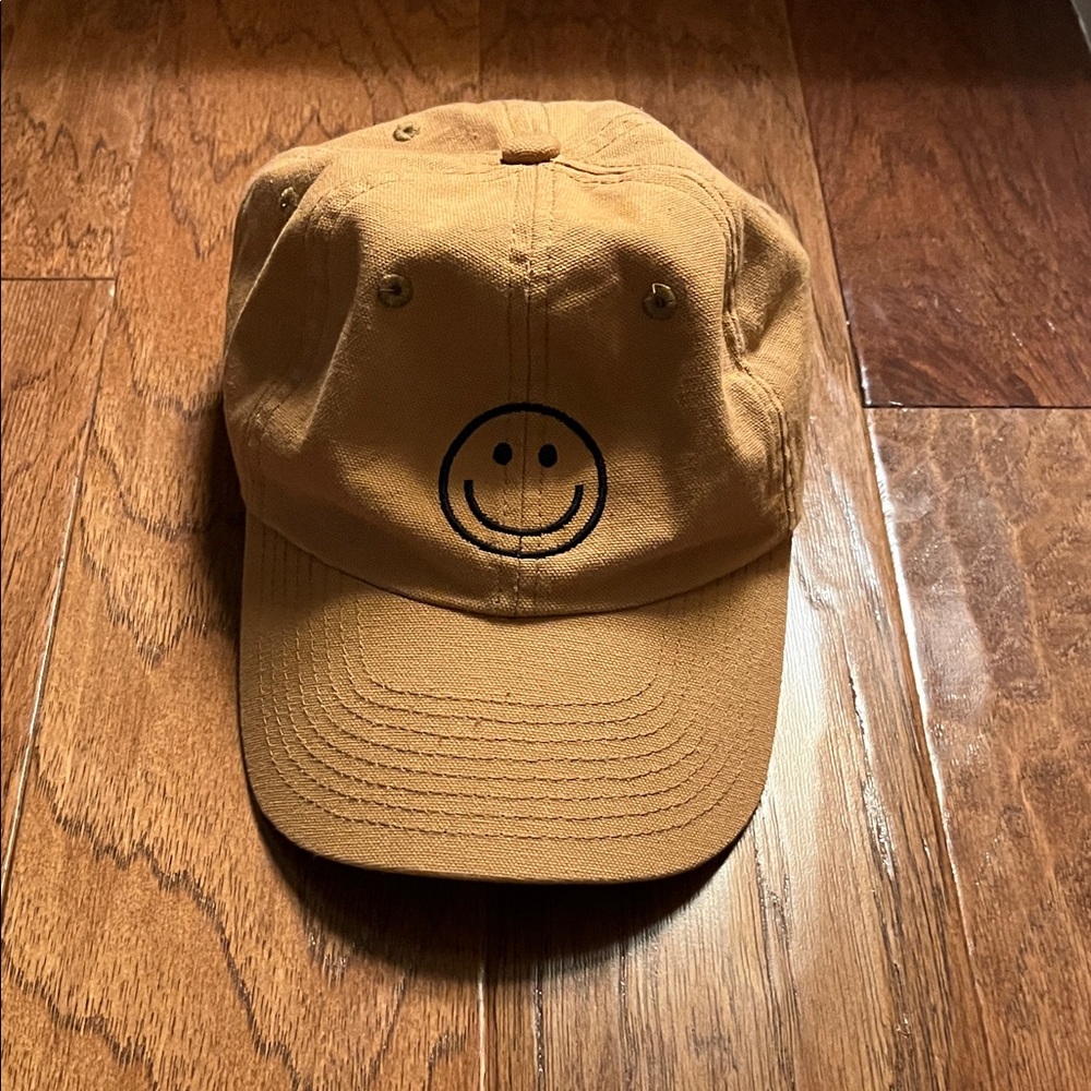Mustard yellow Smiley Face Cap